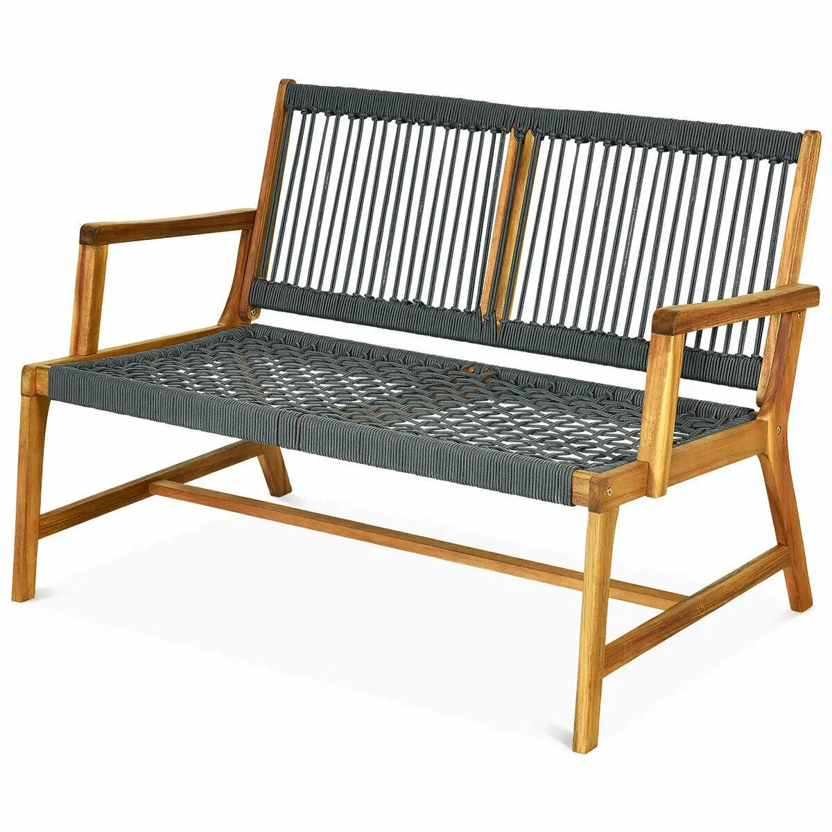 2-Person Acacia Wood Yard Bench for Balcony and Patio by DirectDeals