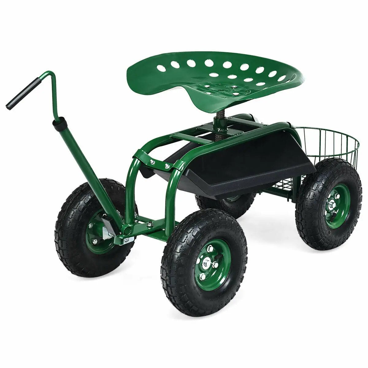 Extendable Handle Garden Cart Rolling Wagon Scooter, photo 3 of 10
