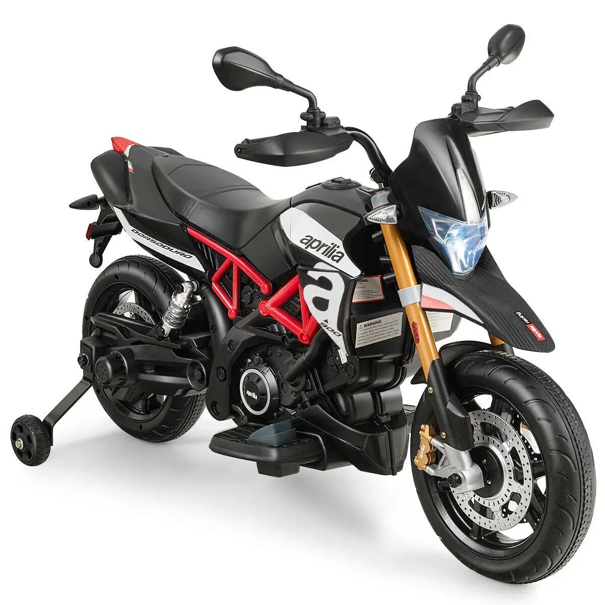 12V Kids Ride-On Motorcycle Aprilia Licensed with Sounds and Music by DirectDeals