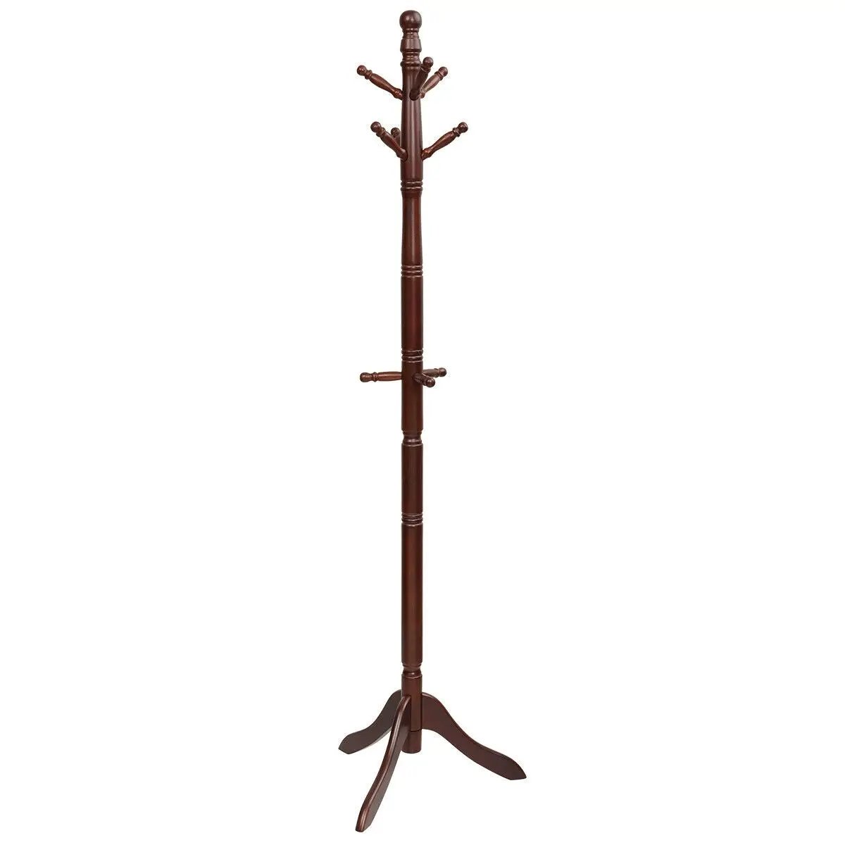 Entryway Height Adjustable Coat Stand with 9 Hooks, photo 9 of 24