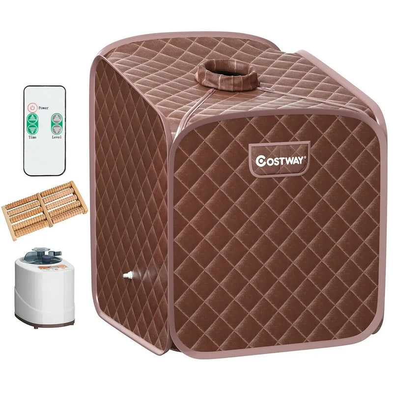 2L Portable Folding Steam Sauna Spa-Coffee by DirectDeals
