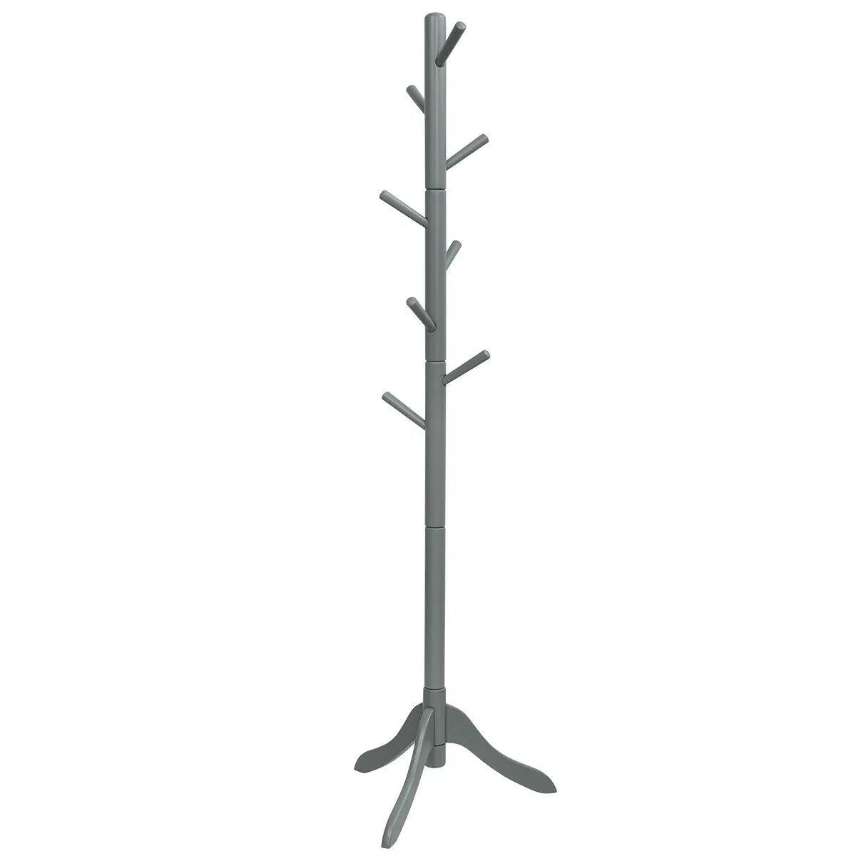 Adjustable Wooden Tree Coat Rack with 8 Hooks, photo 3 of 10