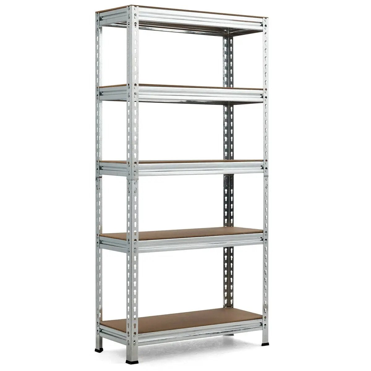 5-Tier Steel Shelving Unit Storage Shelves Heavy Duty Storage Rack-Silver by DirectDeals
