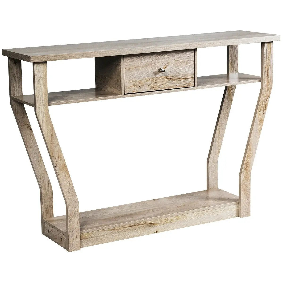 Curved Frame Modern Console Table with Storage Drawer for Entryway, photo 3 of 10