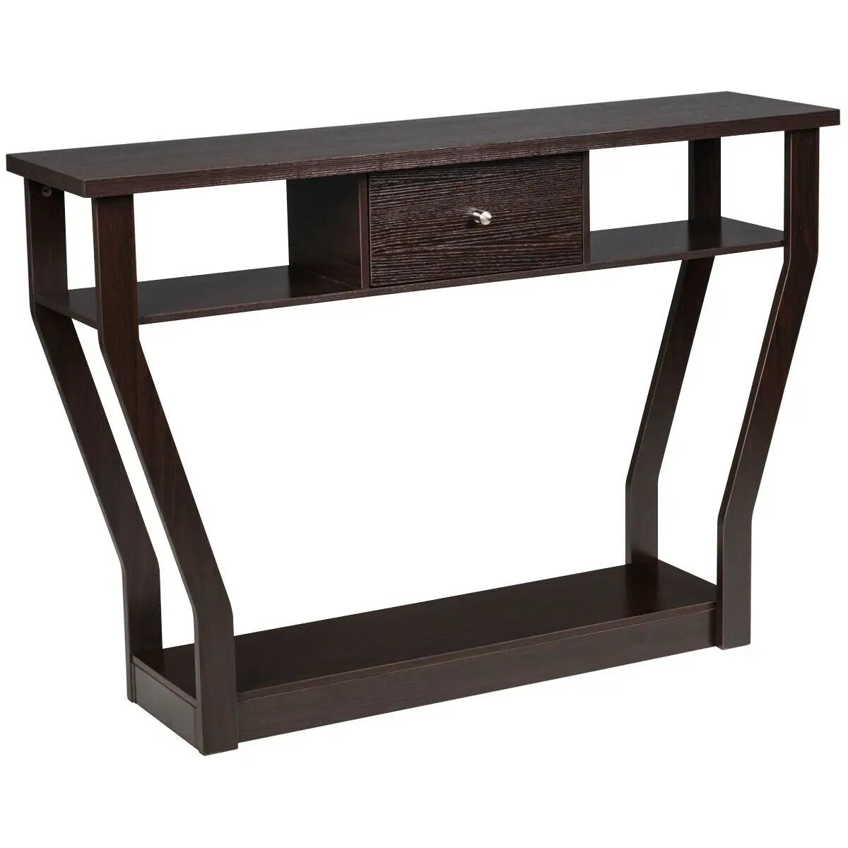 Curved Frame Modern Console Table with Storage Drawer for Entryway, photo 9 of 10