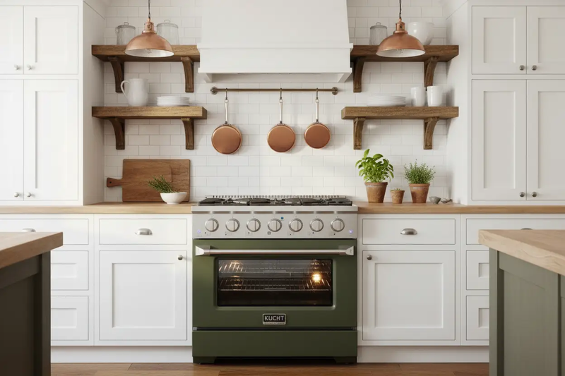 Kucht 36” Pro-Style Kitchen Dual Fuel Range - KDF362/LP-OG by Farmhouse Kitchen and Bath