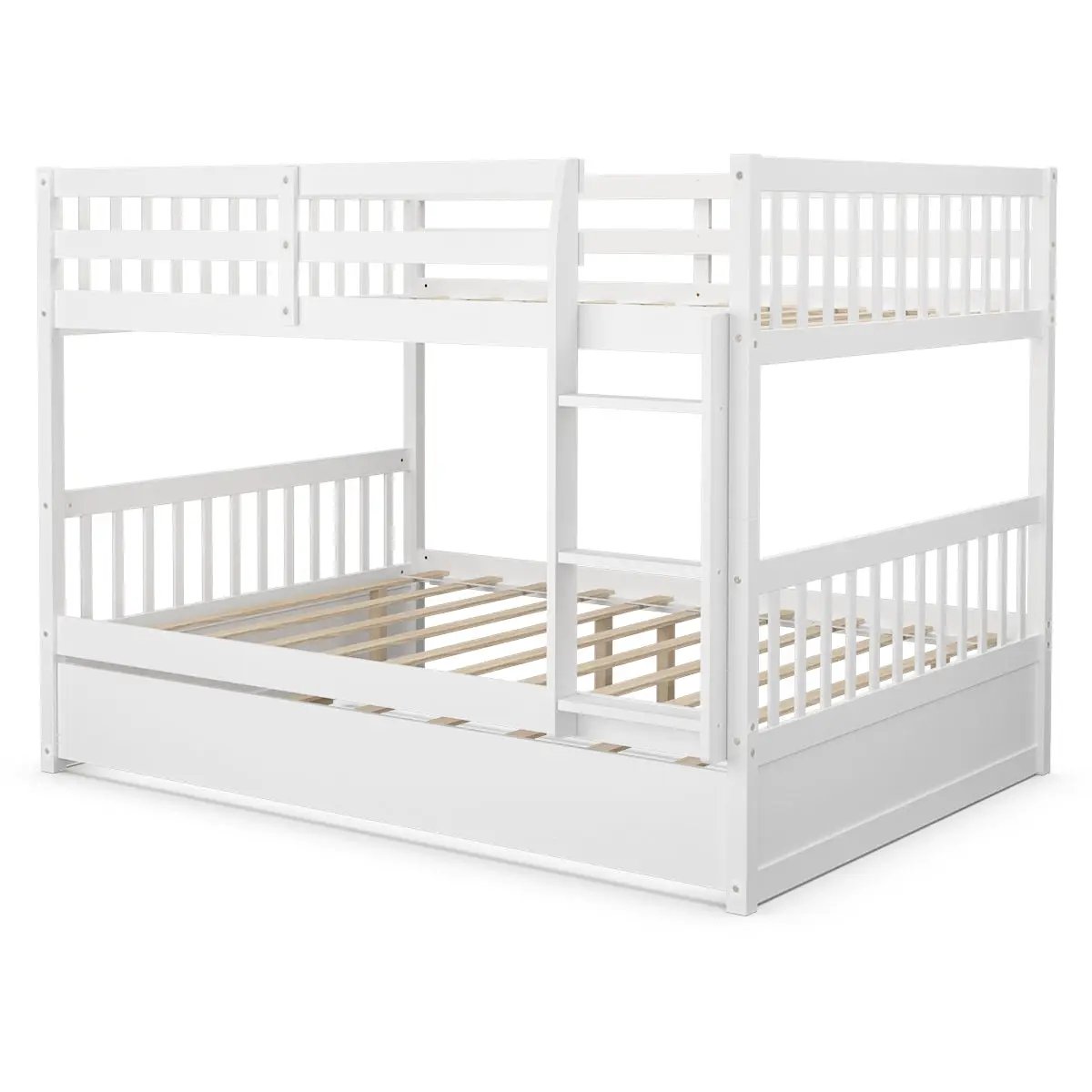 Full over Full Bunk Bed Platform Wood Bed with Ladder, photo 10 of 10