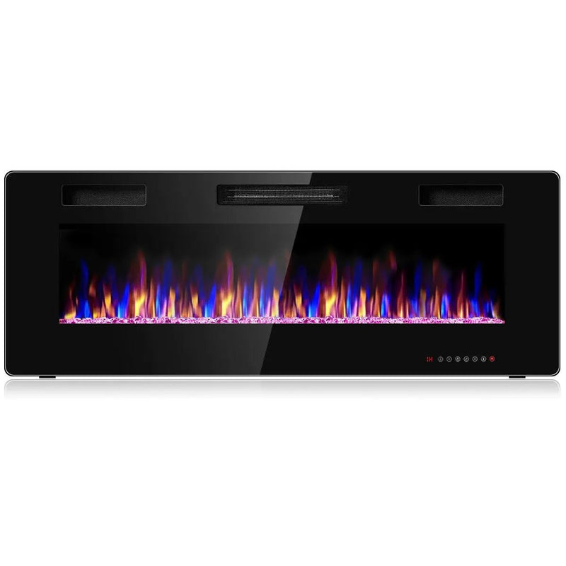 50 Inch Recessed Ultra Thin Electric Fireplace with Timer by DirectDeals