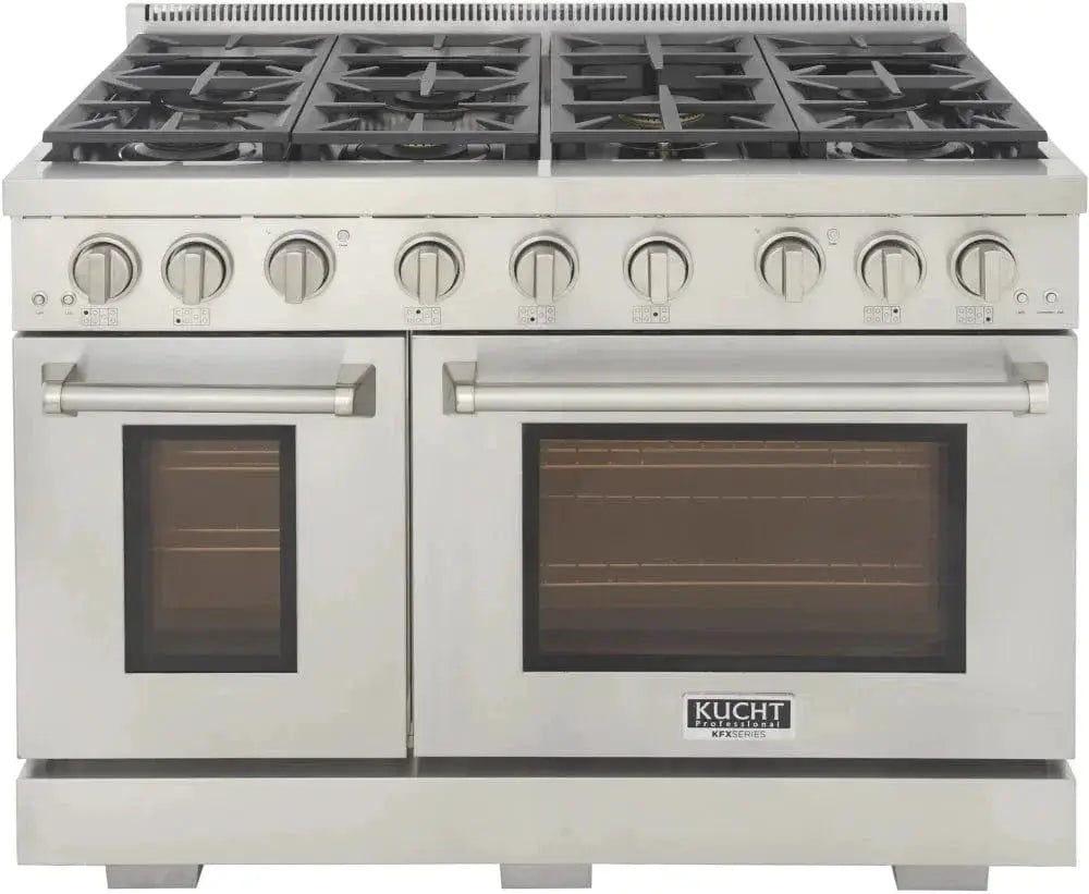 Kucht 48" Freestanding Professional Gas Range Liquid Propane KFX4800X/LP-S by Farmhouse Kitchen and Bath