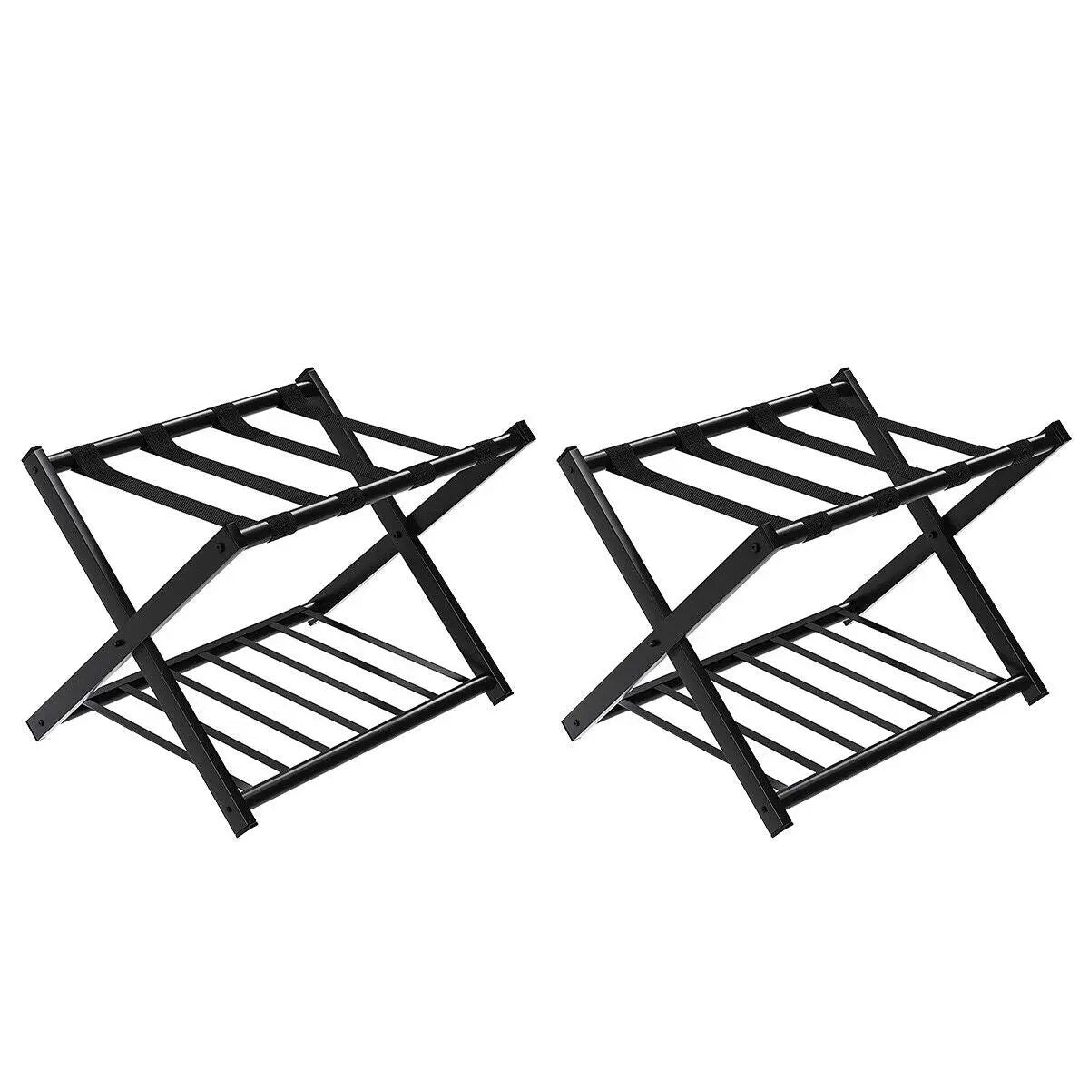 Set of 2 Folding Metal Luggage Rack Suitcase, photo 3 of 9