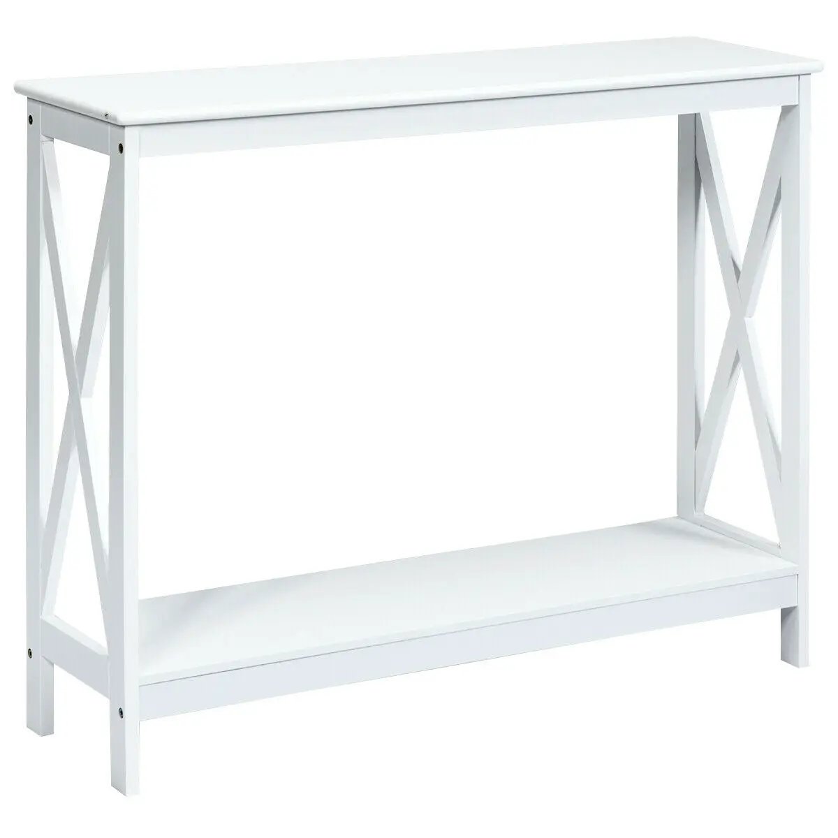 2-Tier Console X-Design Sofa Side Accent Table, photo 3 of 11