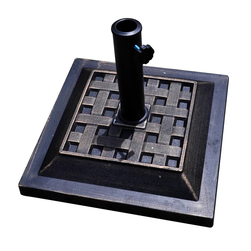 17.5 Inch Heavy Duty Square Umbrella Base Stand of 30 lbs for Outdoor by DirectDeals