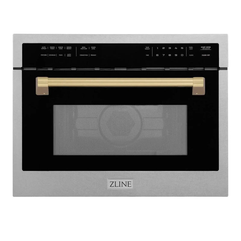 ZLINE 24” Convection Microwave, Stainless Steel, Bronze MWOZ-24-SS-CB by Farmhouse Kitchen and Bath