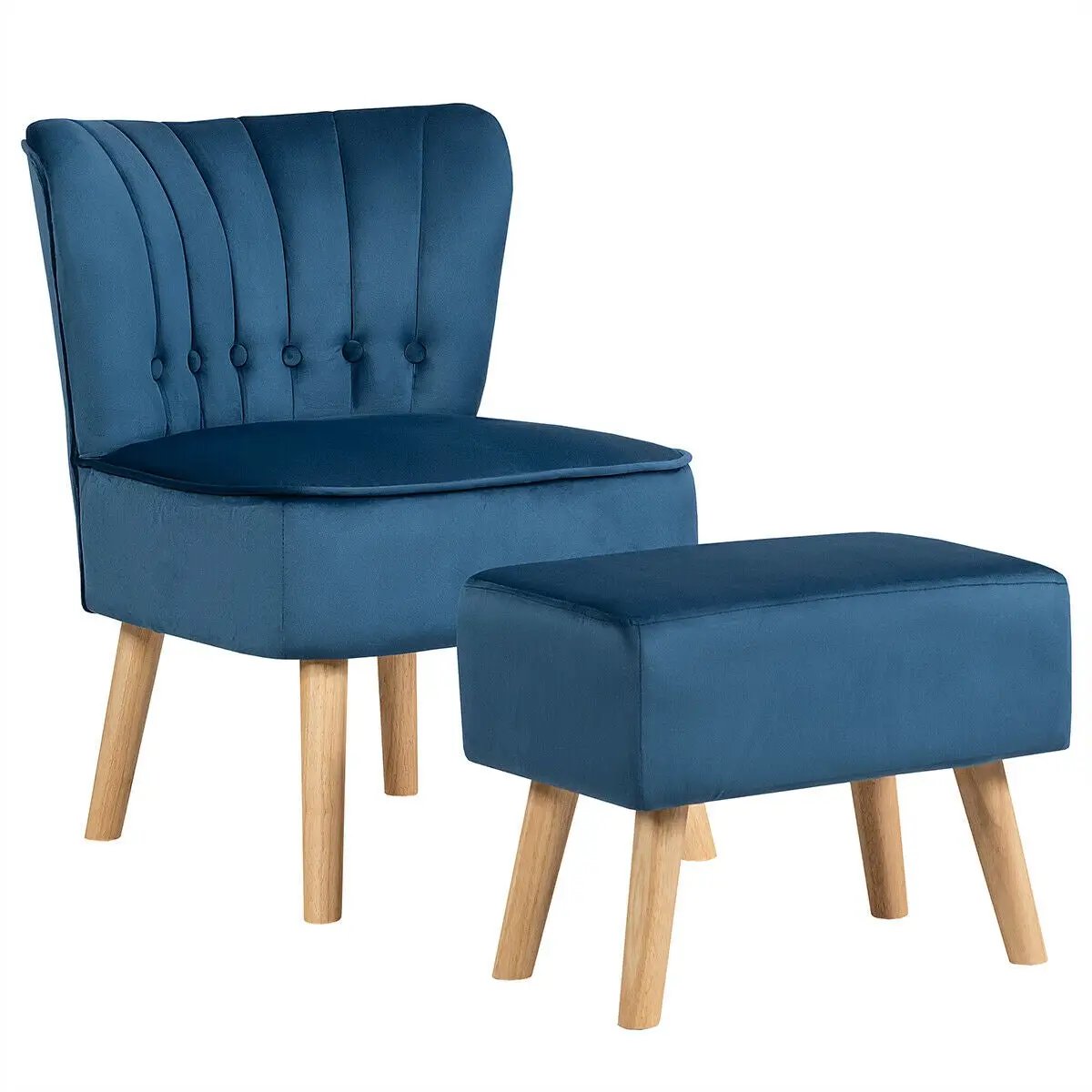 Modern Accent Chair Ottoman Set with Footstool, photo 7 of 24