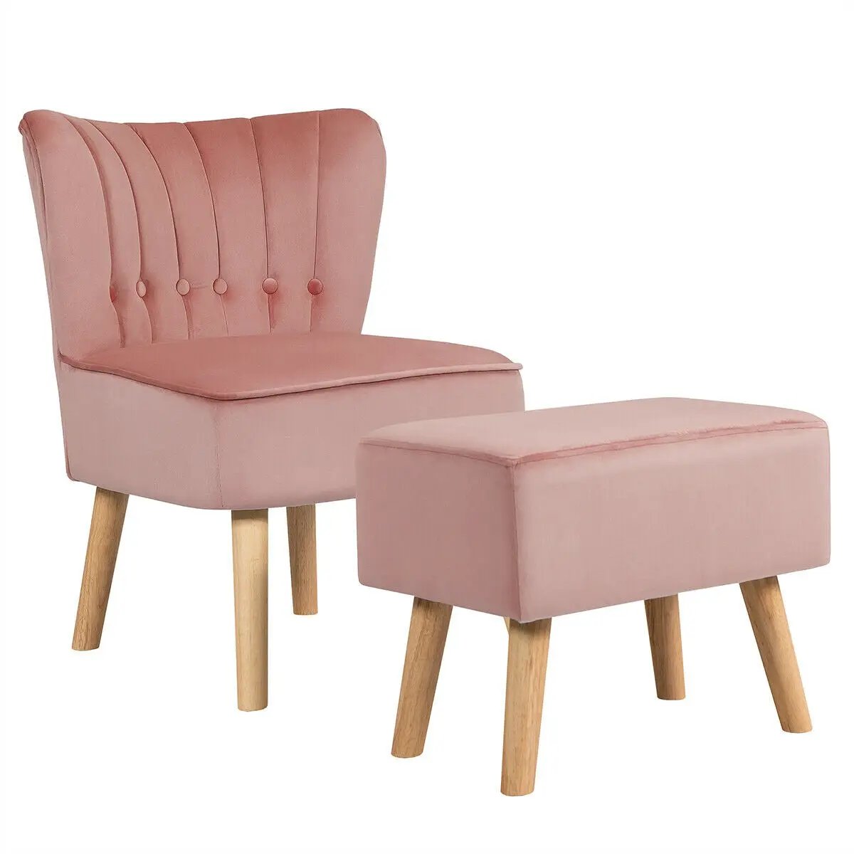 Modern Accent Chair Ottoman Set with Footstool, photo 9 of 24