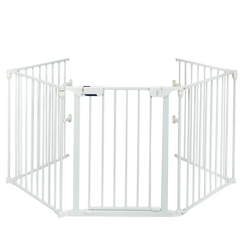 115 Inch Length 5 Panel Adjustable Wide Fireplace Fence by DirectDeals