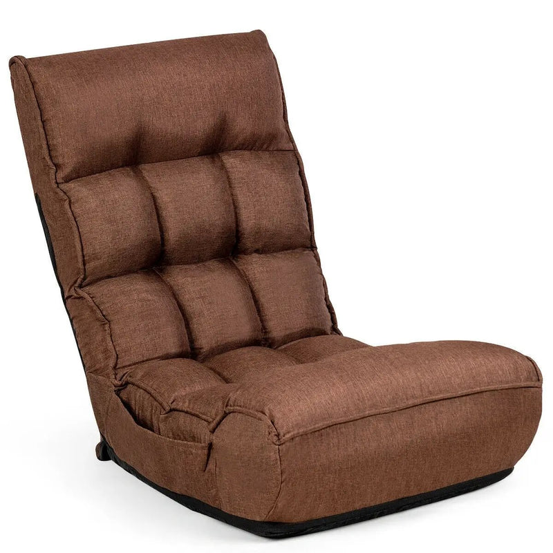 4-Position Adjustable Floor Chair Folding Lazy Sofa by DirectDeals