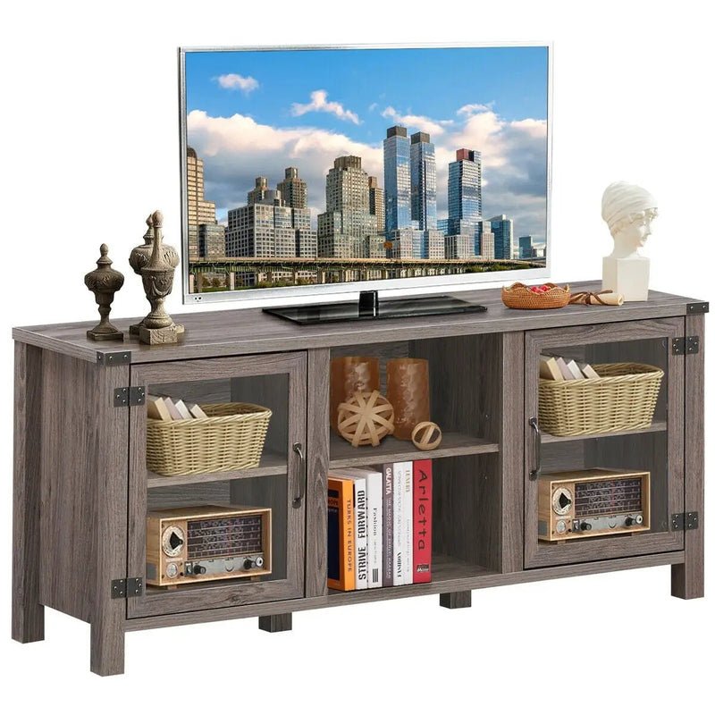 TV Stand Entertainment Center for TVs up to 65 Inch with Storage Cabinets by DirectDeals