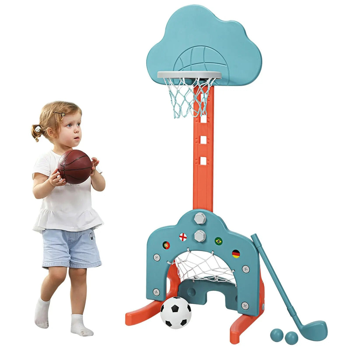 3-in-1 Kids Basketball Hoop Set with Balls, photo 3 of 10