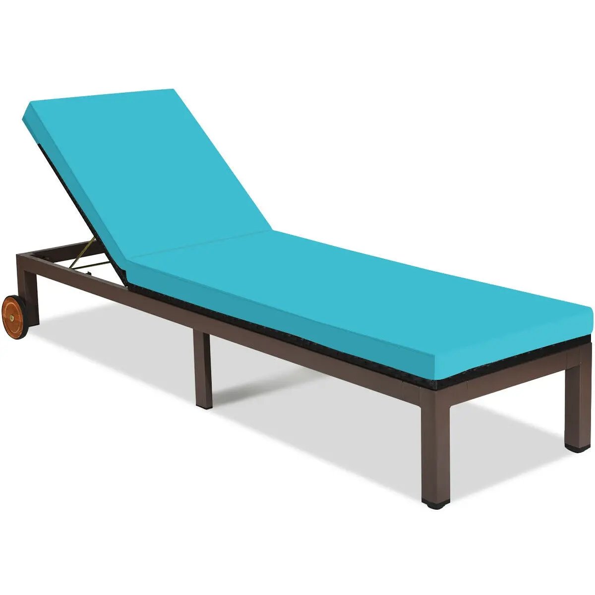 Back Adjustable Cushioned Patio Rattan Lounge Chair, photo 3 of 9