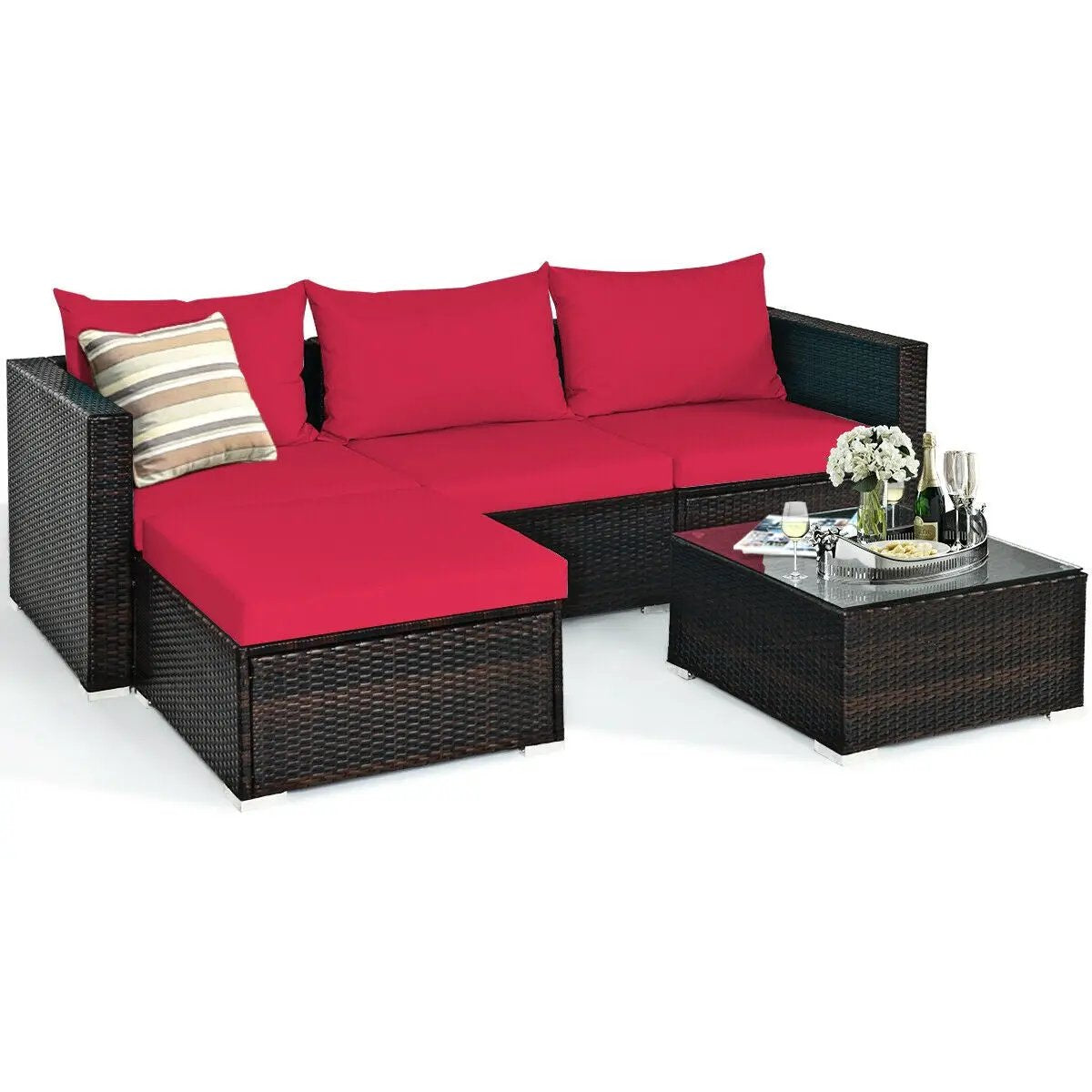 5 Pieces Patio Rattan, photo 3 of 11