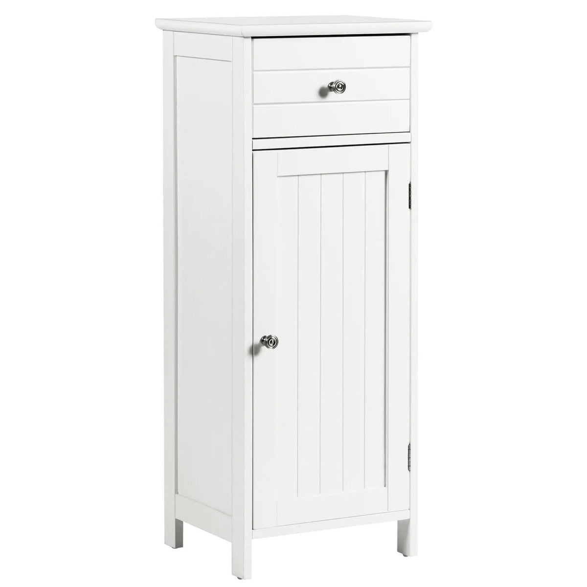 Wooden Bathroom Floor Storage Cabinet with Drawer and Shelf, photo 10 of 32