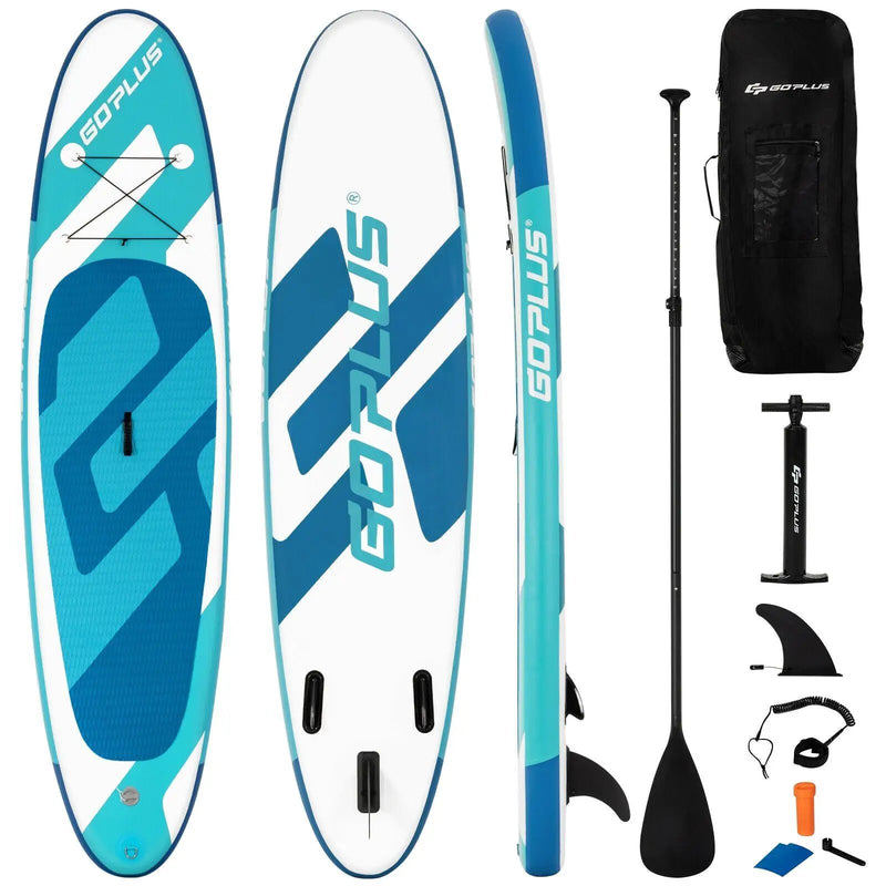 10 Feet Inflatable Stand Up Paddle Board 6 Inch Thick with Accessory Pack by DirectDeals