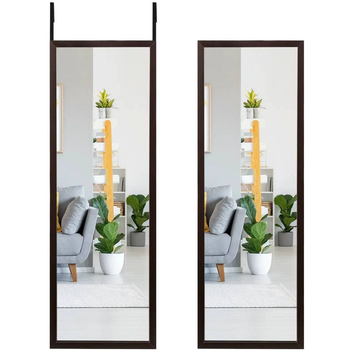 Full Length Metal Door Mirror with Adjustable Hook, photo 9 of 24