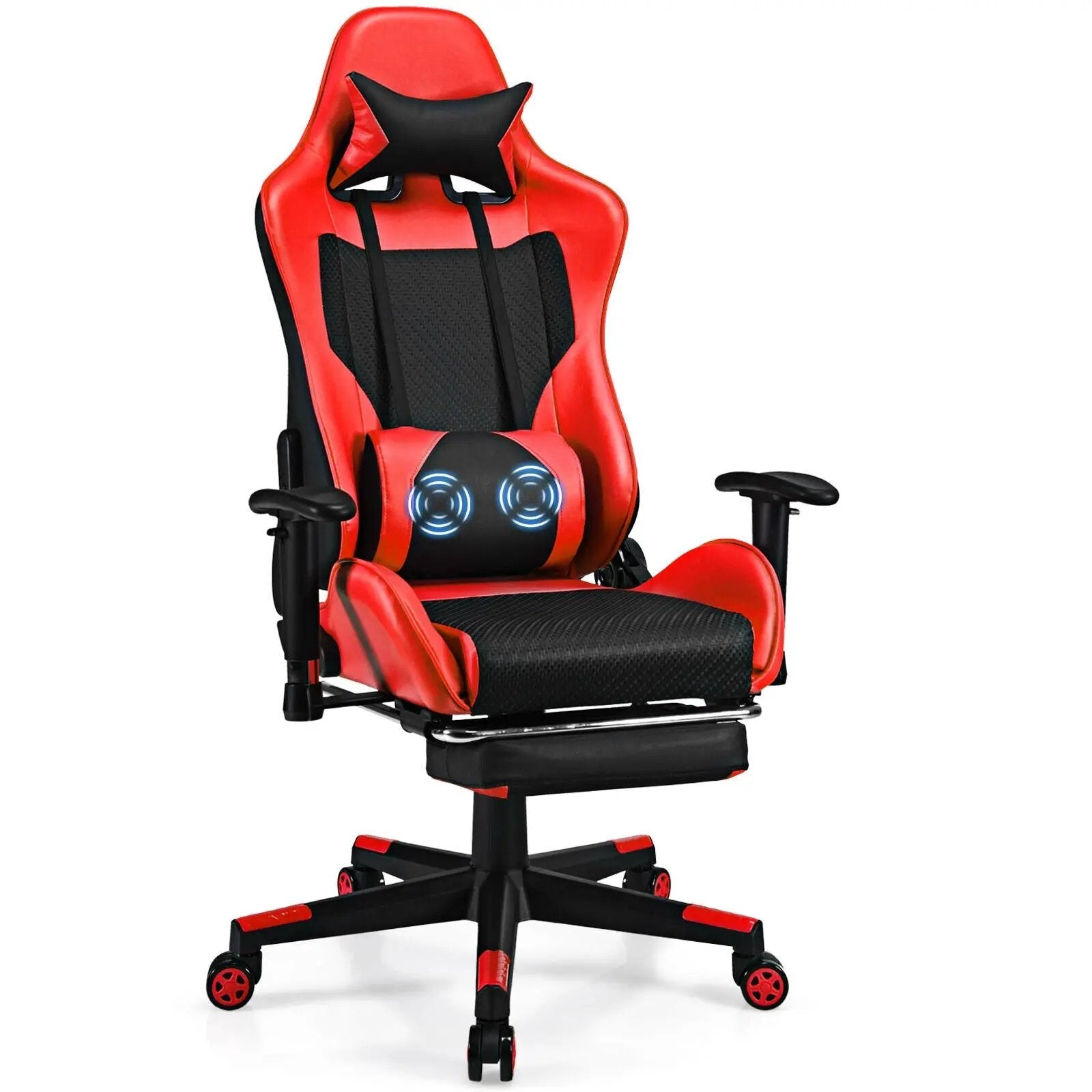 PU Leather Gaming Chair with USB Massage by DirectDeals