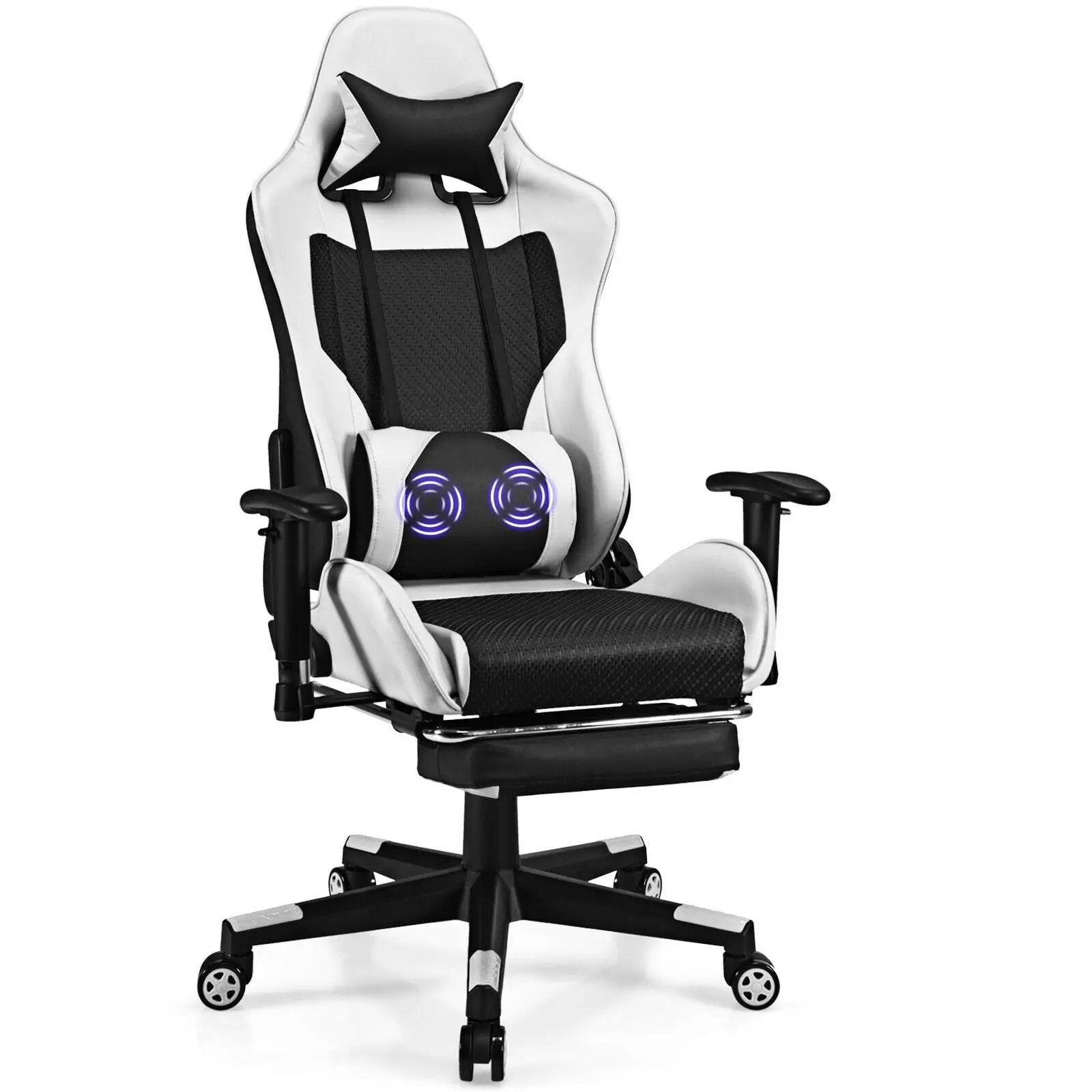 PU Leather Gaming Chair with USB Massage by DirectDeals