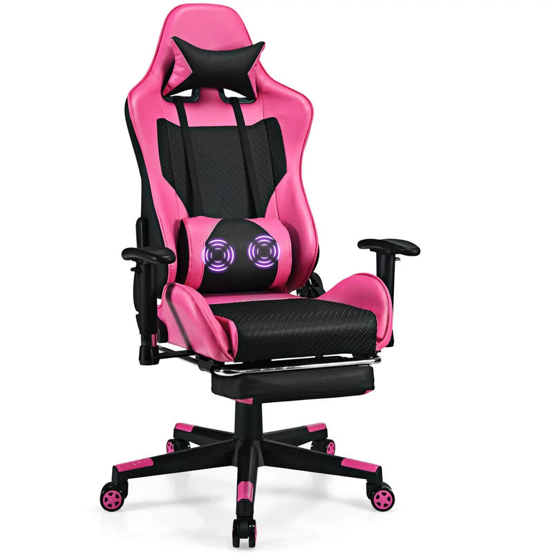 PU Leather Gaming Chair with USB Massage by DirectDeals