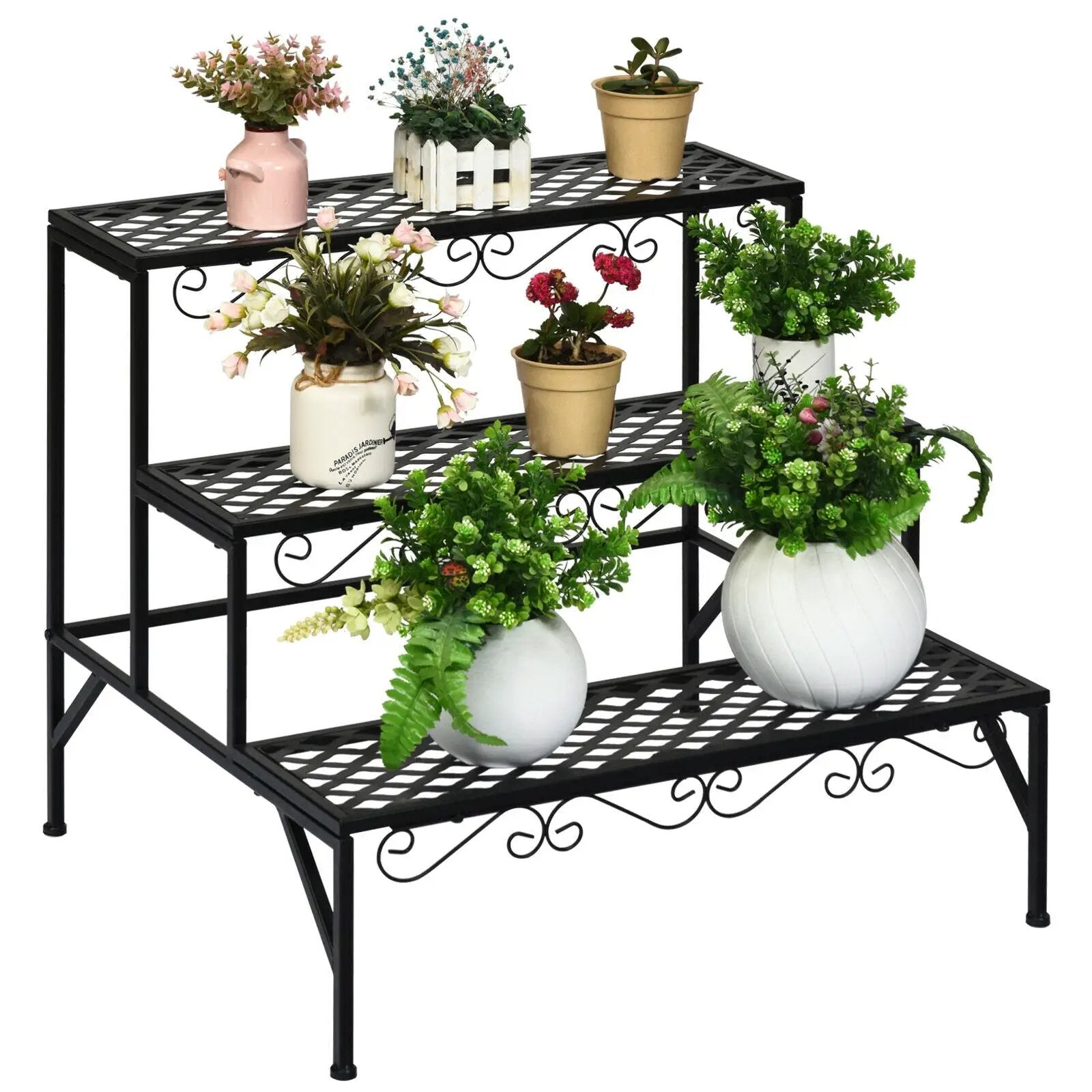 3 Tiers Metal Decorative Plant Stand by DirectDeals