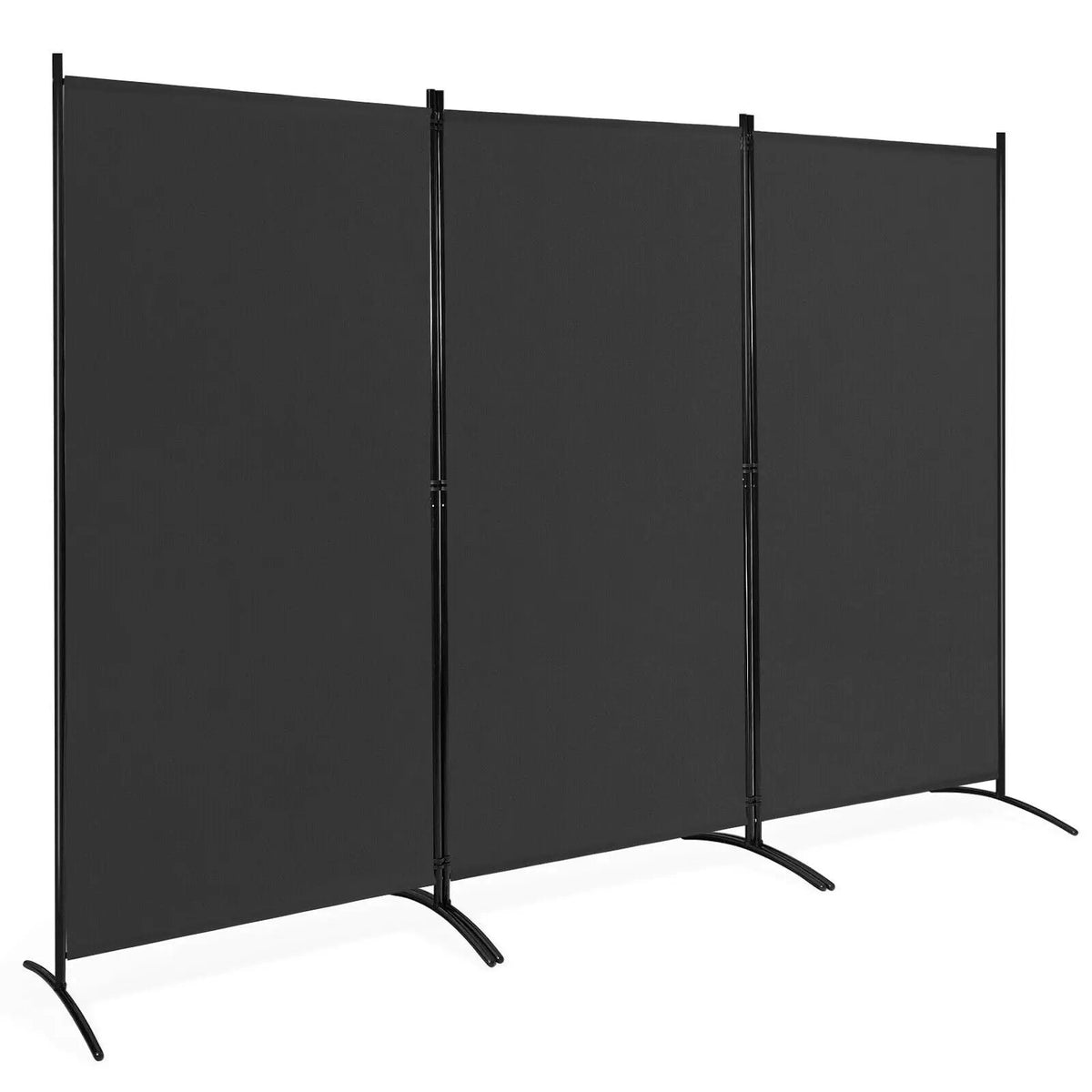 6 Feet 3 Panel Room Divider with Durable Hinges Steel Base, photo 3 of 11