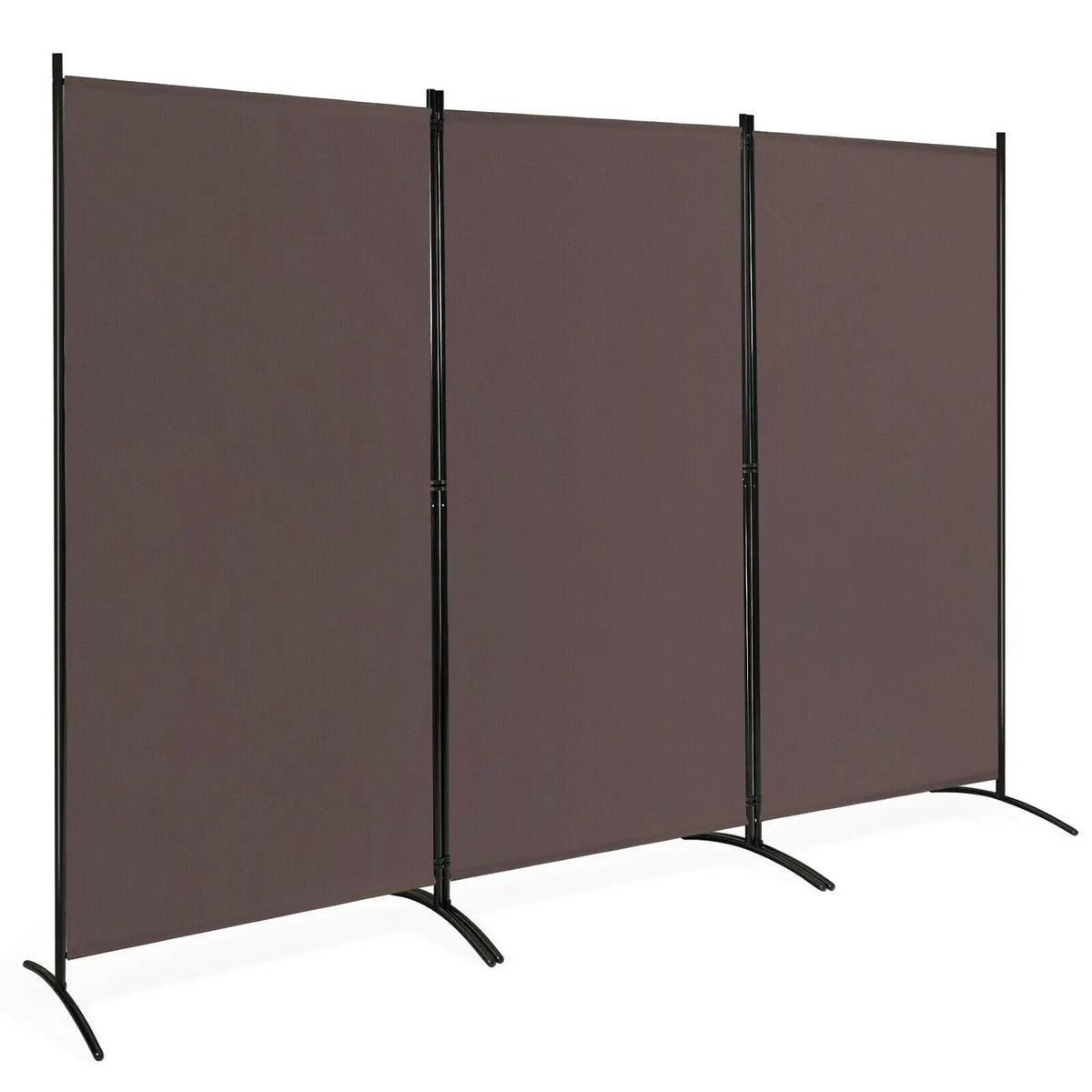 6 Feet 3 Panel Room Divider with Durable Hinges Steel Base, photo 9 of 11