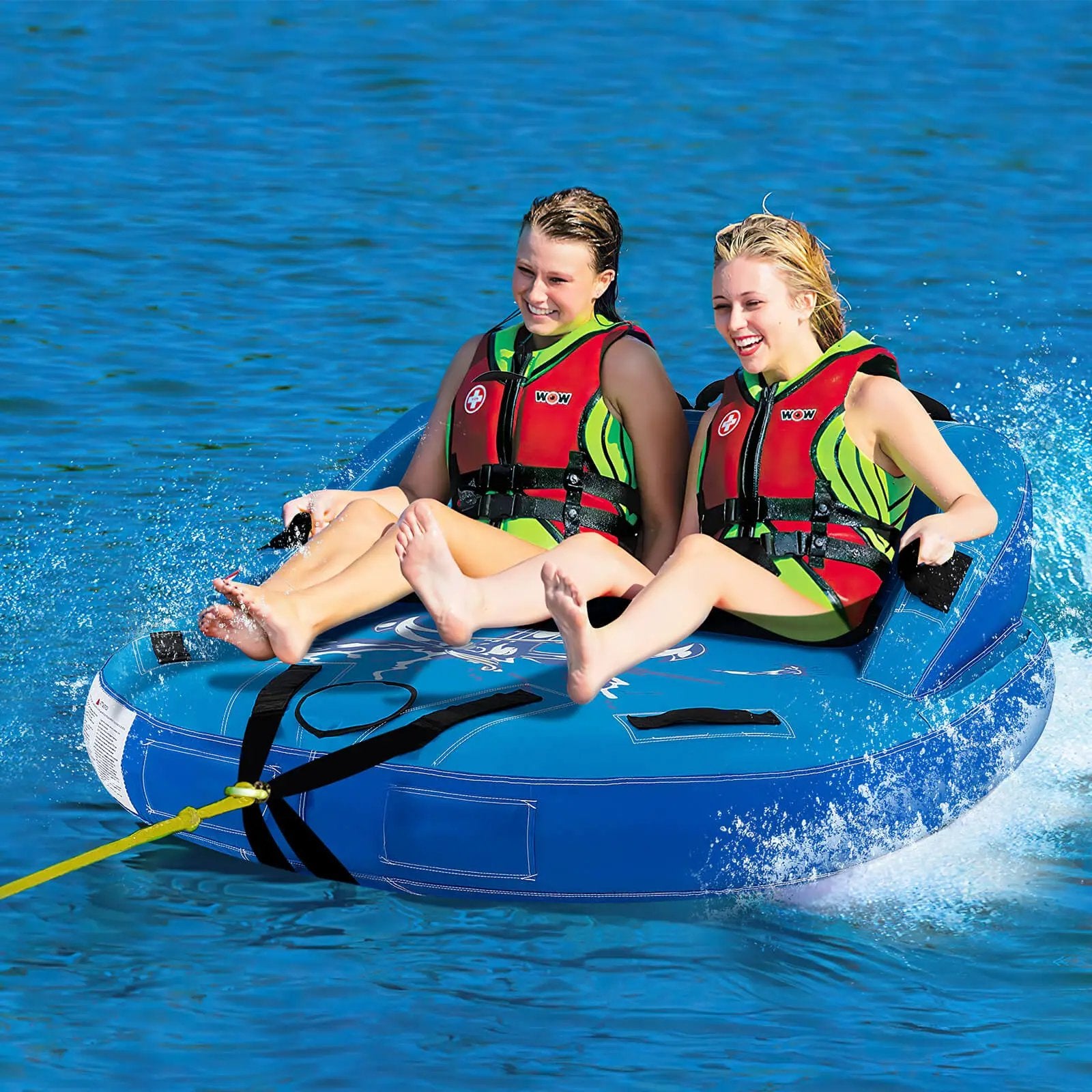2 Person Water Sport Inflatable Towable Tubes for Boating by DirectDeals