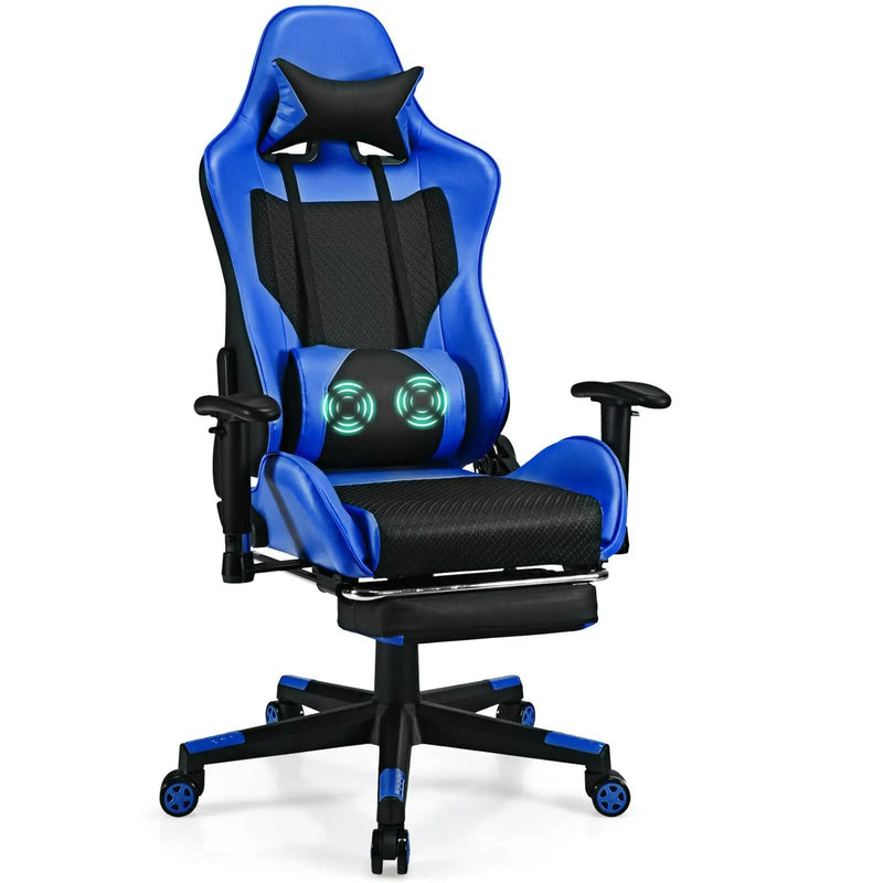 PU Leather Gaming Chair with USB Massage by DirectDeals