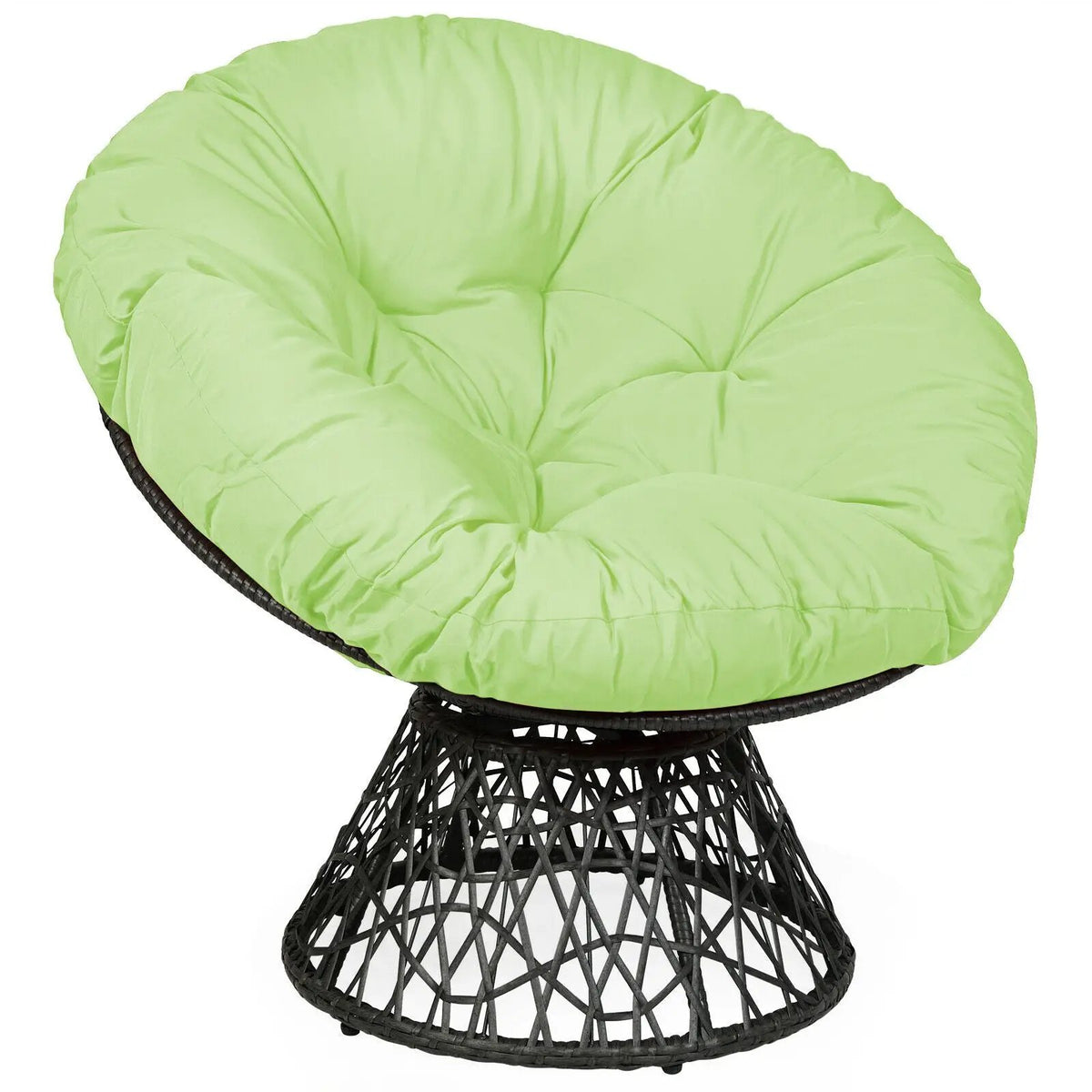 Rattan Papasan Chair Ergonomic 360-degree Swivel Soft Cushion Garden, photo 8 of 24