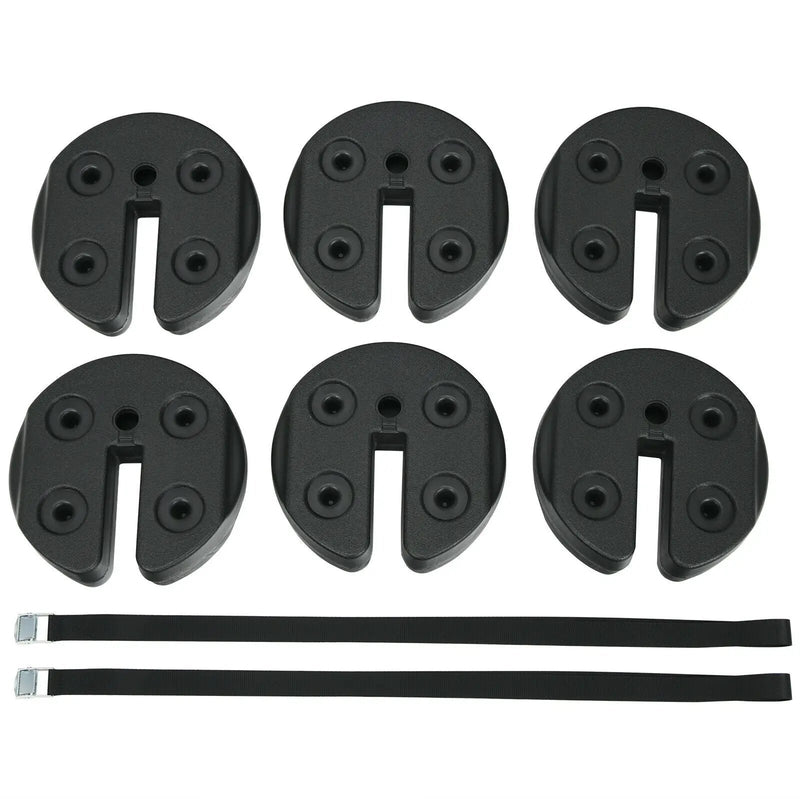 Set of 6 Canopy Weights 30lbs Weight Plate Kit with No-Pinch Design by DirectDeals