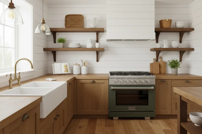Kucht 36" Freestanding Professional Gas Range Liquid Propane KFX3600X/LP-G by Farmhouse Kitchen and Bath