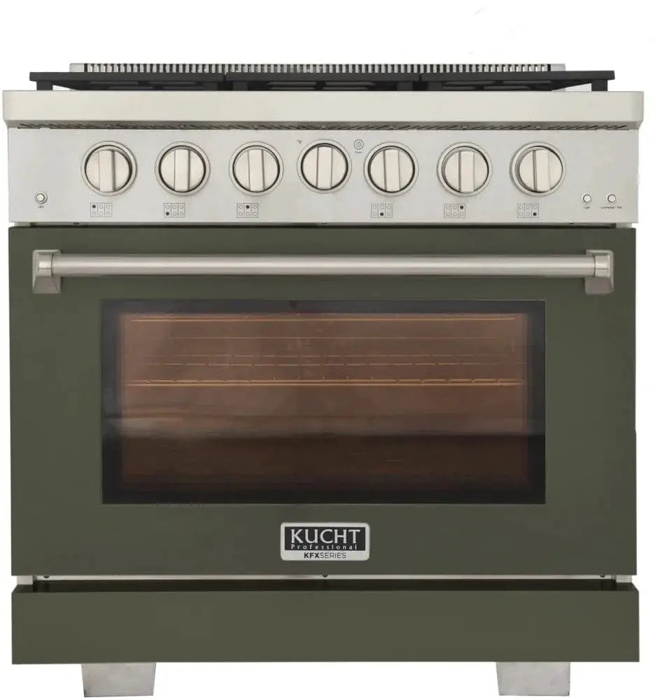 Kucht 36" Freestanding Professional Gas Range KFX3600X-G by Farmhouse Kitchen and Bath
