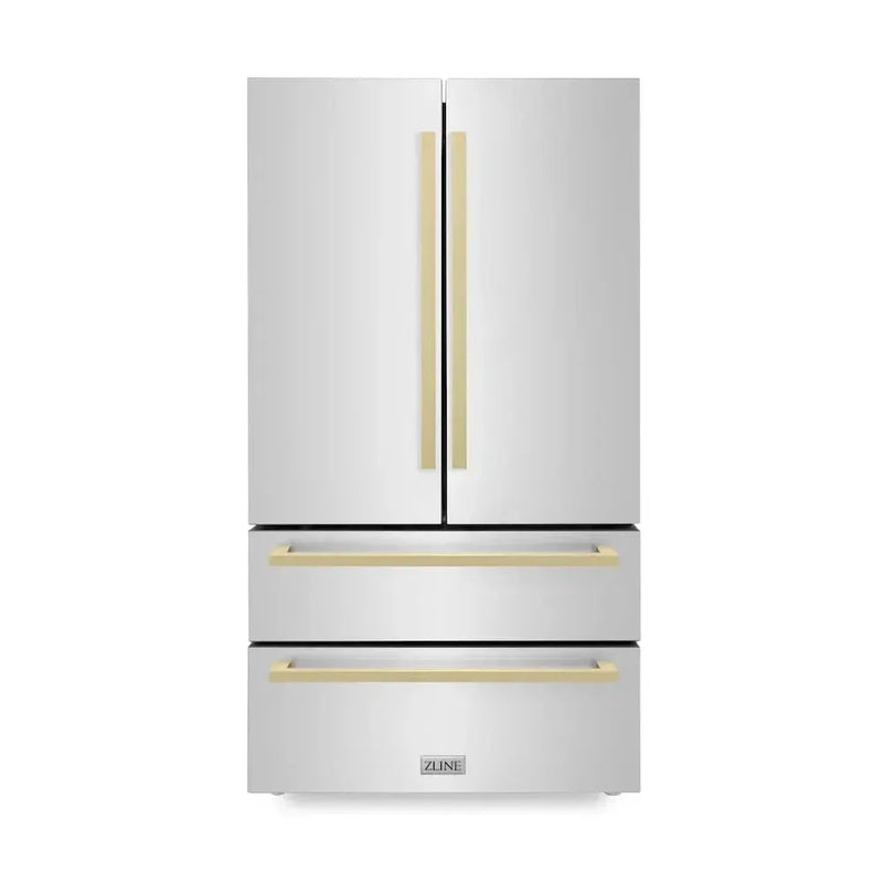ZLINE 36" Autograph French Door Refrigerator, Ice Maker, Stainless Steel RFMZ-36-FCB by Farmhouse Kitchen and Bath