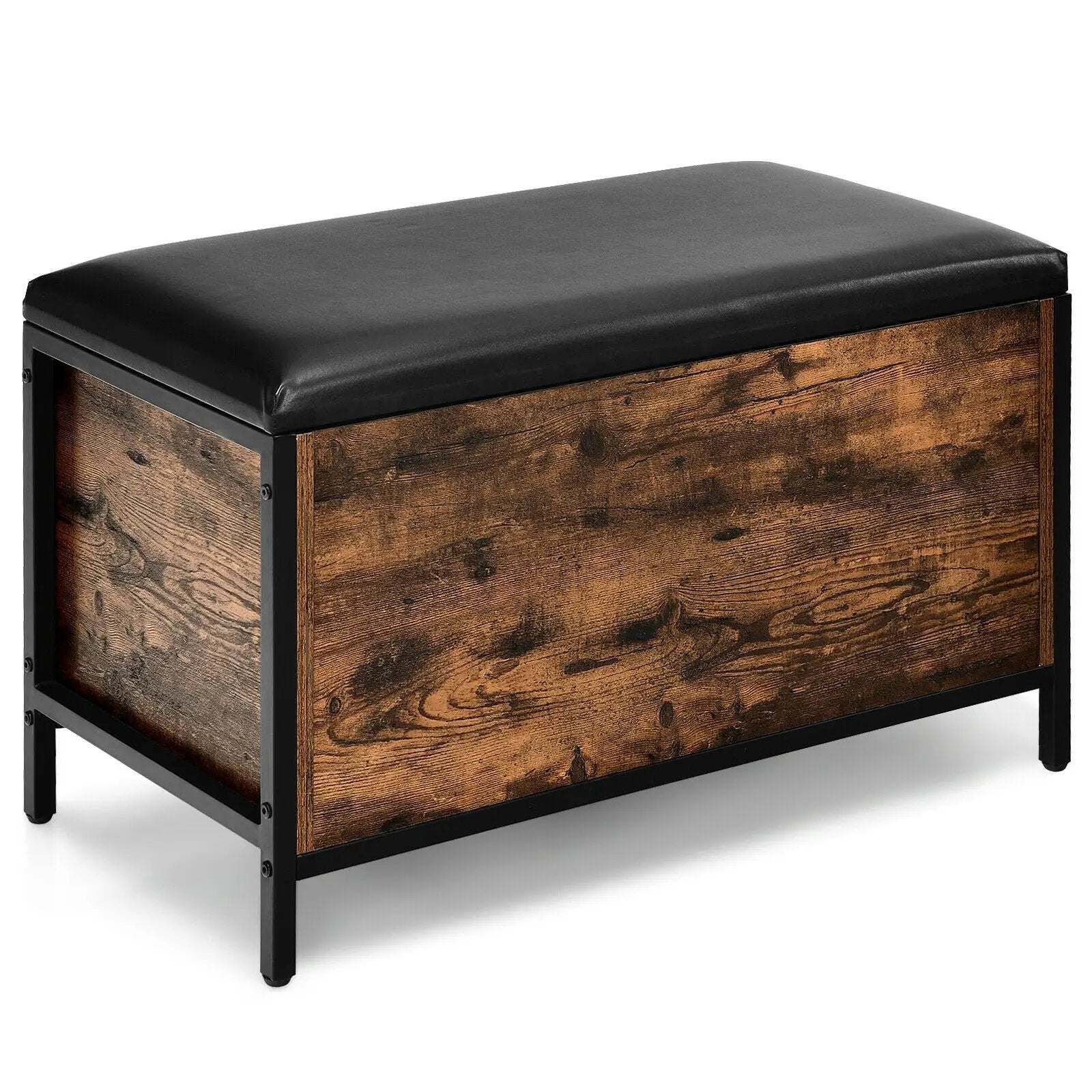 Entryway Flip Top Ottoman Stool with Padded Seat by DirectDeals