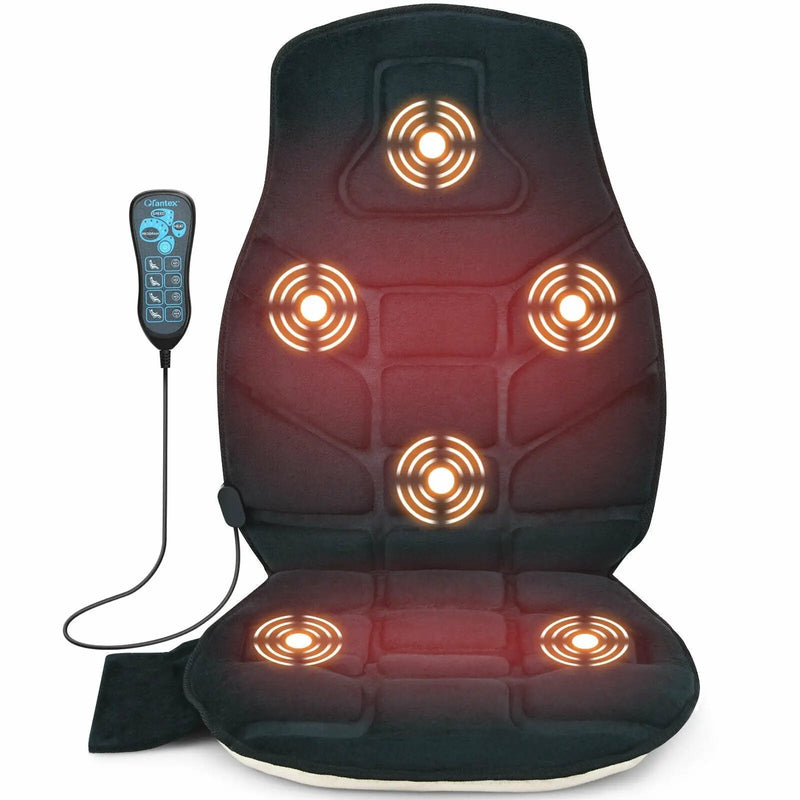 Seat Cushion Massager with Heat and 6 Vibration Motors for Home by DirectDeals
