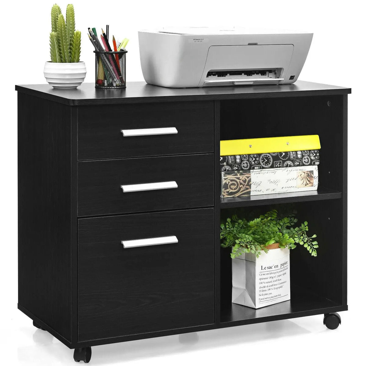 3-Drawer Mobile Lateral File Cabinet Printer Stand, photo 7 of 24