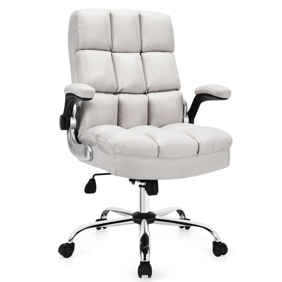 Adjustable Swivel Office Chair with High Back and Flip-up Arm for Home and Office, photo 3 of 10