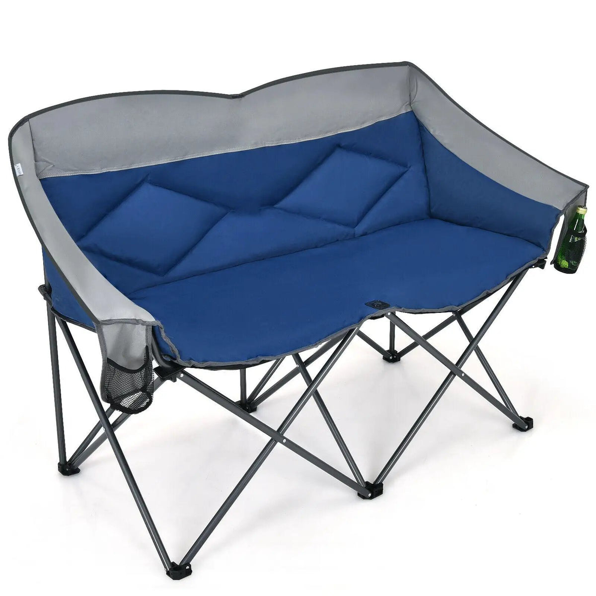 Folding Camping Chair with Bags and Padded Backrest, photo 3 of 7