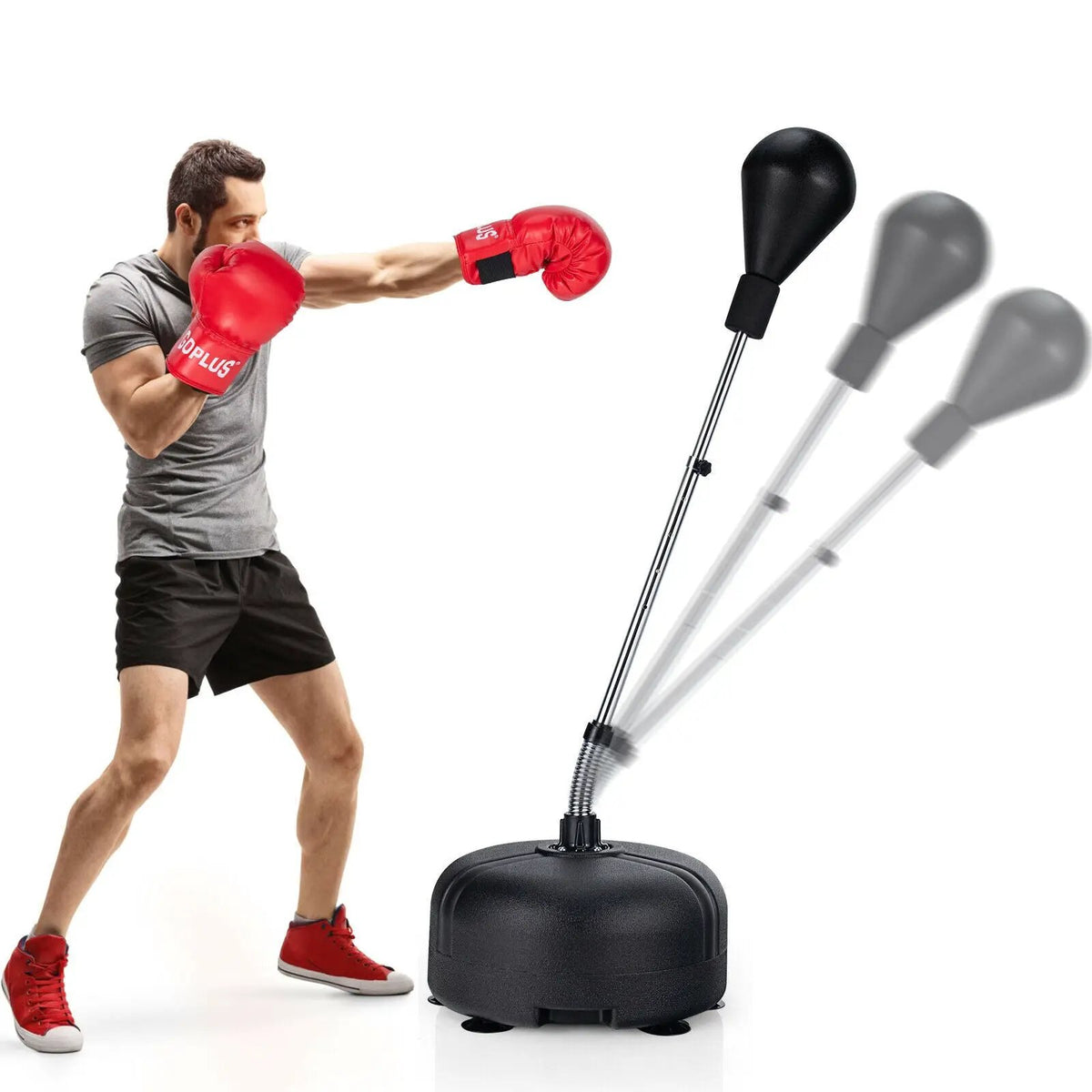 Adjustable Freestanding Punching Bag with Boxing Gloves, photo 4 of 9
