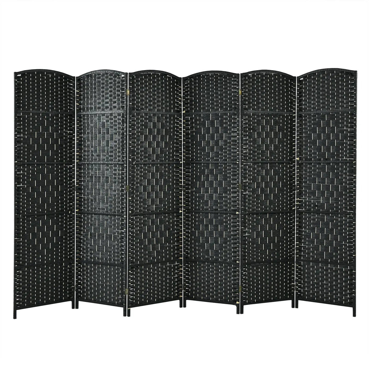 6.5Ft 6-Panel Weave Folding Fiber Room Divider Screen, photo 6 of 16