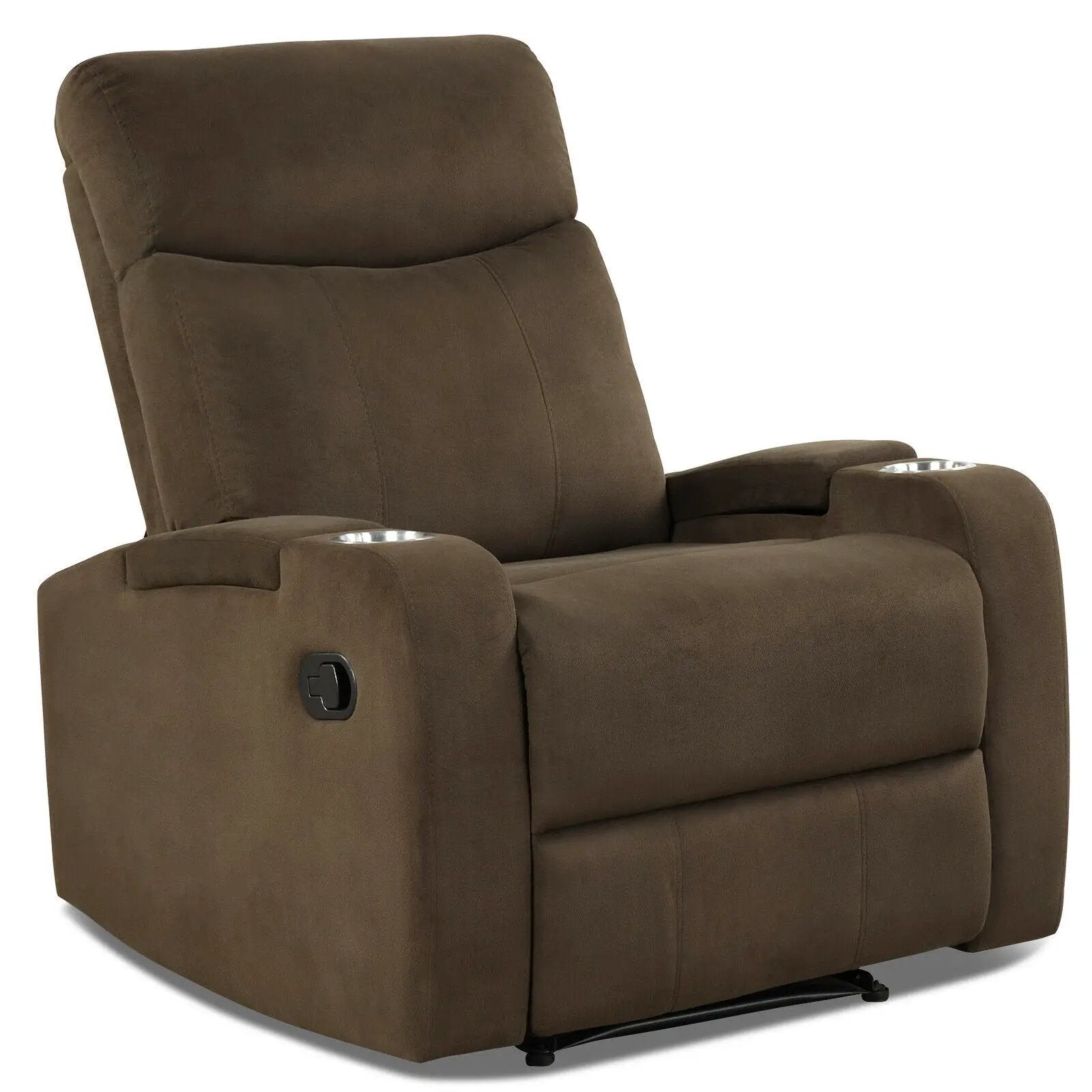 Recliner Chair Single Sofa Lounger with Arm Storage and Cup Holder for Living Room by DirectDeals