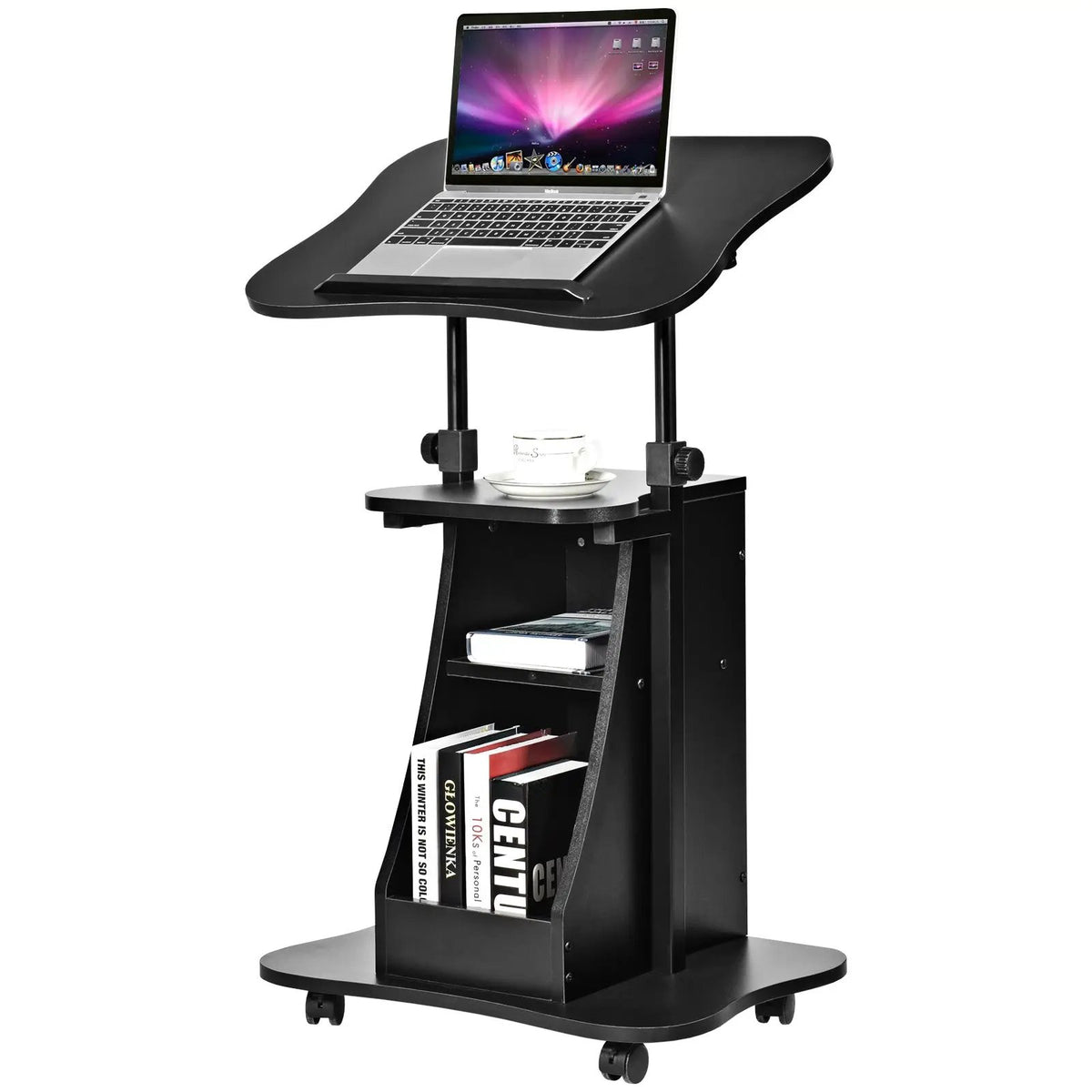 Sit-to-Stand Laptop Desk Cart Height Adjustable with Storage, photo 4 of 11